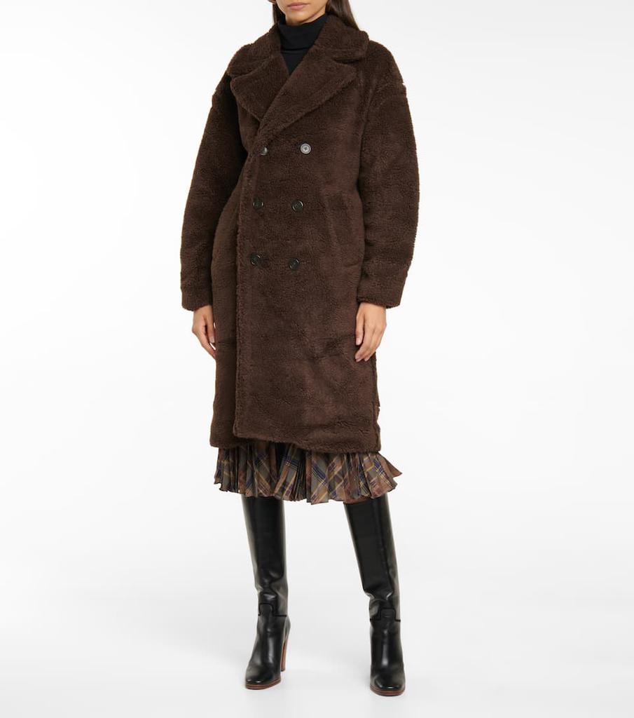 Agata人造羊毛皮大廓形大衣商品第6张图片规格展示
