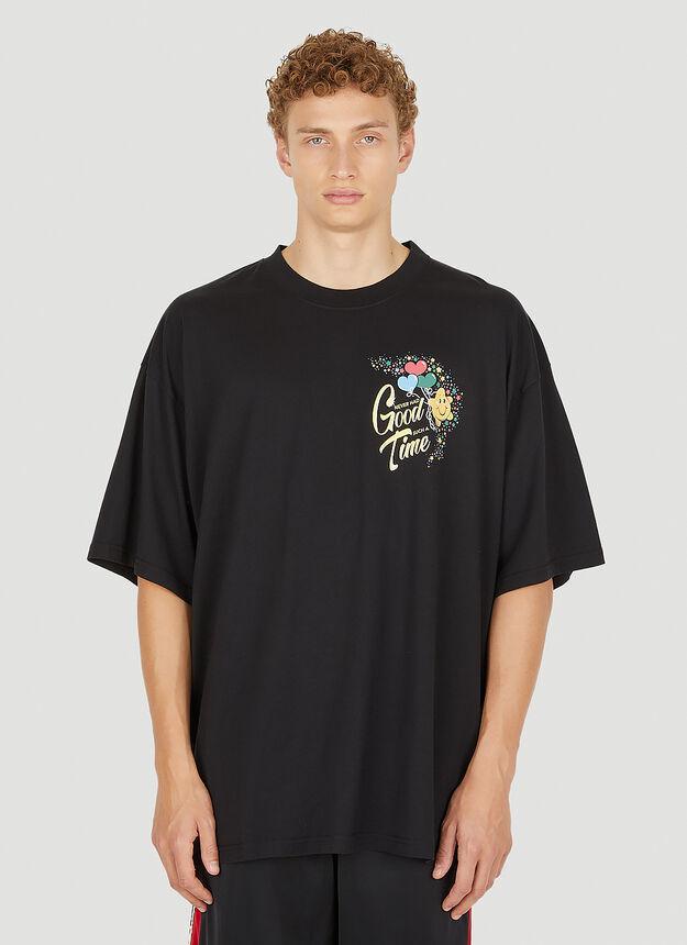 商品Martine Rose|Good Time Oversized T-Shirt in Black,价格¥1145,第1张图片