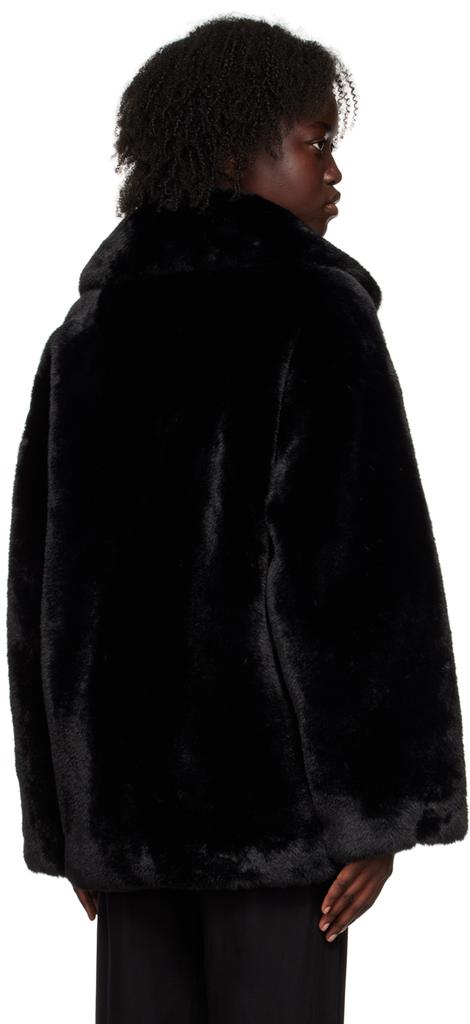 Black Savannah Faux-Fur Jacket商品第3张图片规格展示