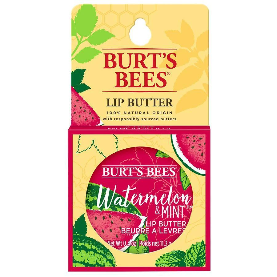 商品Burt's Bees|100% Natural Origin Lip Butter with Moisturizing Shea and Cocoa Butters Watermelon and Mint,价格¥36,第1张图片