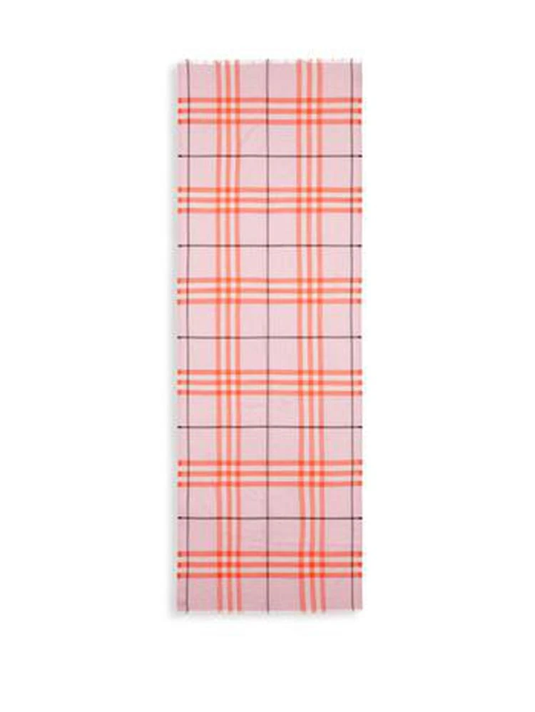 商品Burberry|Giant Check Wool & Silk Scarf,价格¥1743,第3张图片详细描述