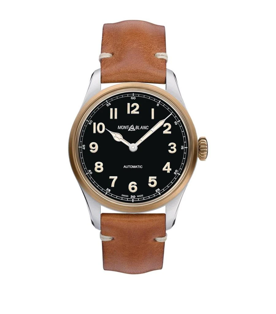 商品MontBlanc|Stainless Steel 1858 Automatic Watch 40mm,价格¥24191,第1张图片