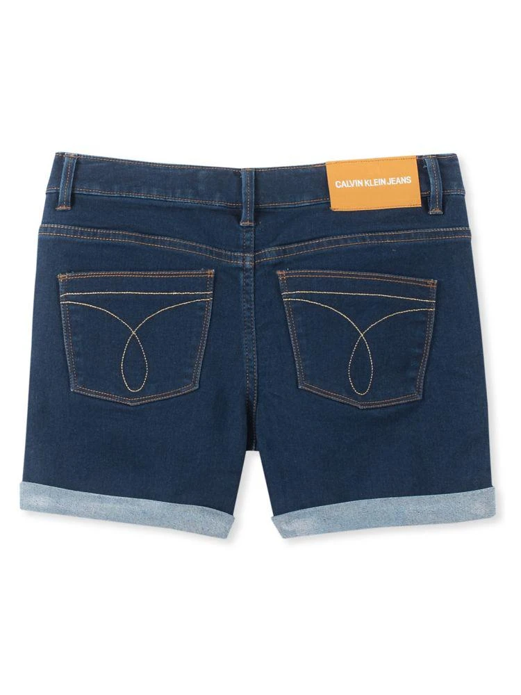 商品Calvin Klein|Girl's Boyfriend Denim Shorts,价格¥99,第3张图片详细描述