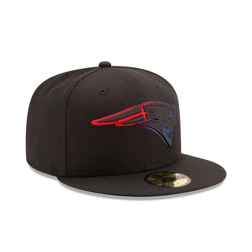 商品New Era|Men's Black New England Patriots Color Dim 59FIFTY Fitted Hat,价格¥183,第4张图片详细描述