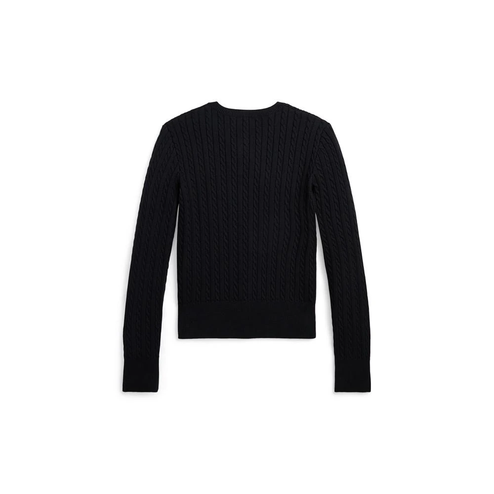 商品Ralph Lauren|Big Girls Polo Bear Mini-Cable Cotton Cardigan Sweater,价格¥489,第2张图片详细描述