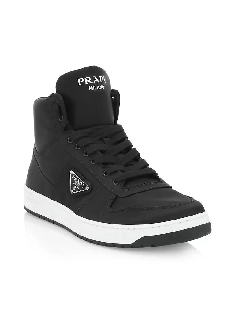 商品Prada|Basket Nylon High-Top Sneakers,价格¥8534,第2张图片详细描述