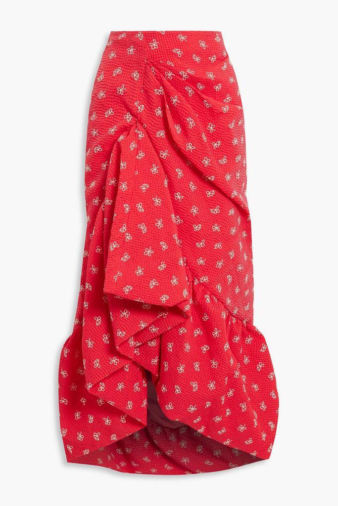 商品Rosie Assoulin|Whoopsy Daisy embroidered cloqué midi skirt,价格¥5195,第1张图片