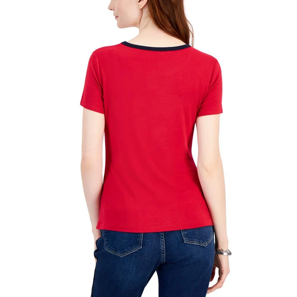 商品Tommy Hilfiger|Women's Side-Cinch Short-Sleeve T-Shirt,价格¥124,第2张图片详细描述