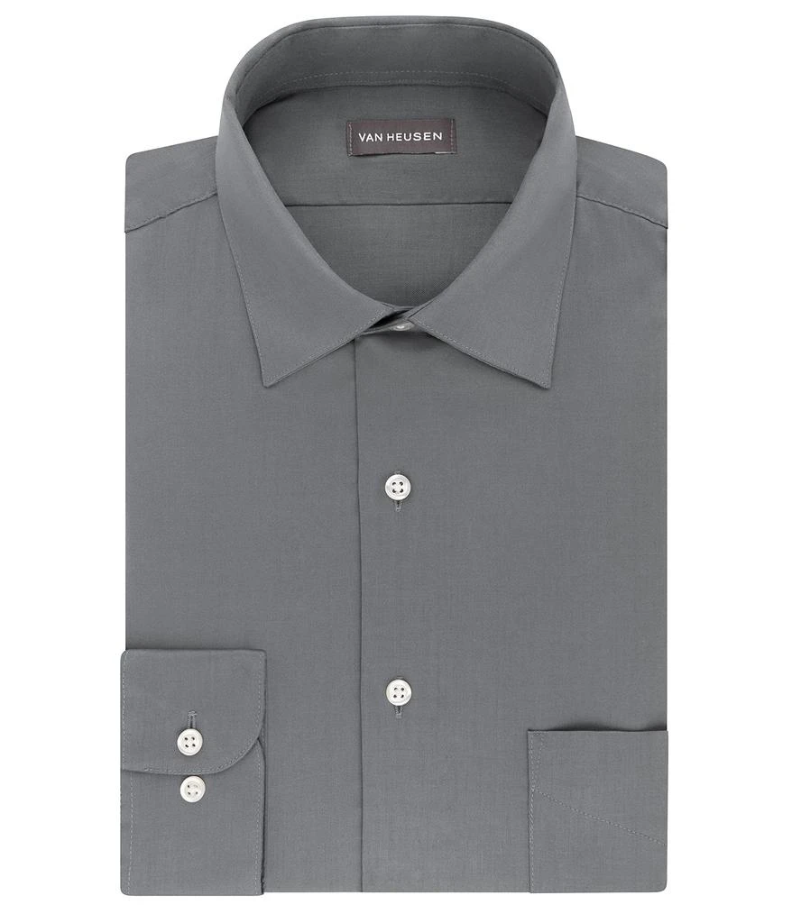 商品Van Heusen|Men's Dress Shirts Regular Fit Lux Sateen Stretch Solid,价格¥204,第1张图片