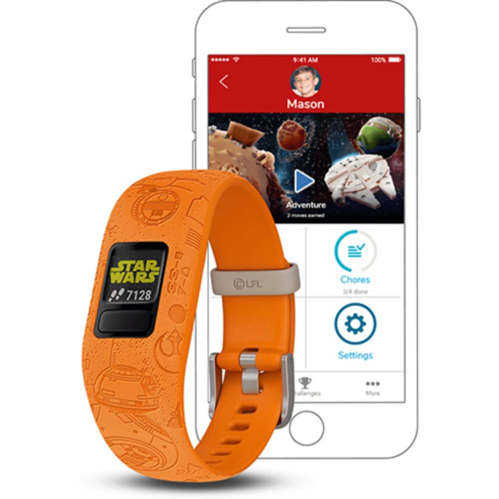 Kid's vivofit jr. 2 Light Side Orange Silicone Strap Smart Watch 11mm商品第7张图片规格展示