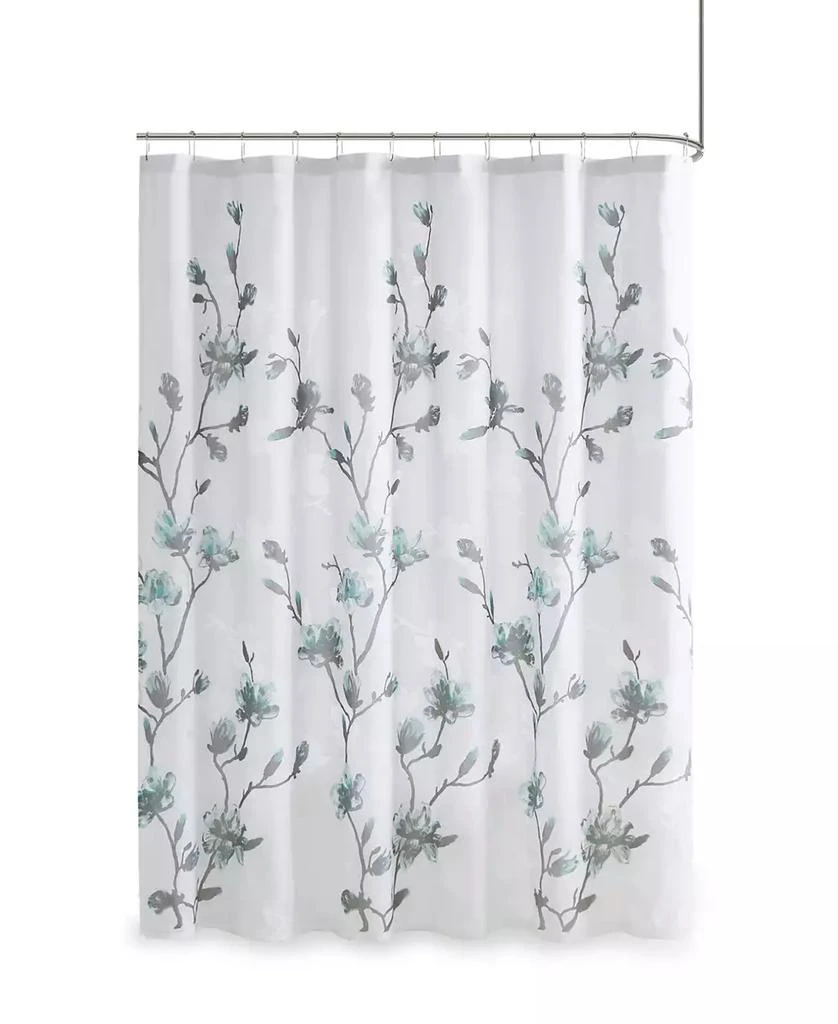 商品Madison Park|Magnolia Floral Printed Burnout Shower Curtain, 72" x 72",价格¥328,第1张图片
