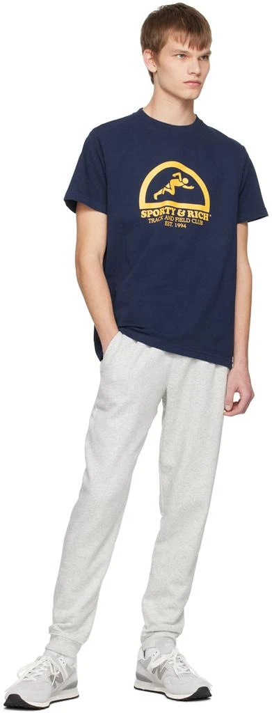 商品Sporty & Rich|Navy Fun Track T-Shirt,价格¥177,第4张图片详细描述