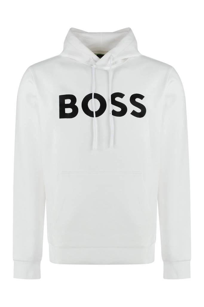 商品Hugo Boss|Hugo Boss Logo Printed Drawstring Hoodie,价格¥1093,第1张图片