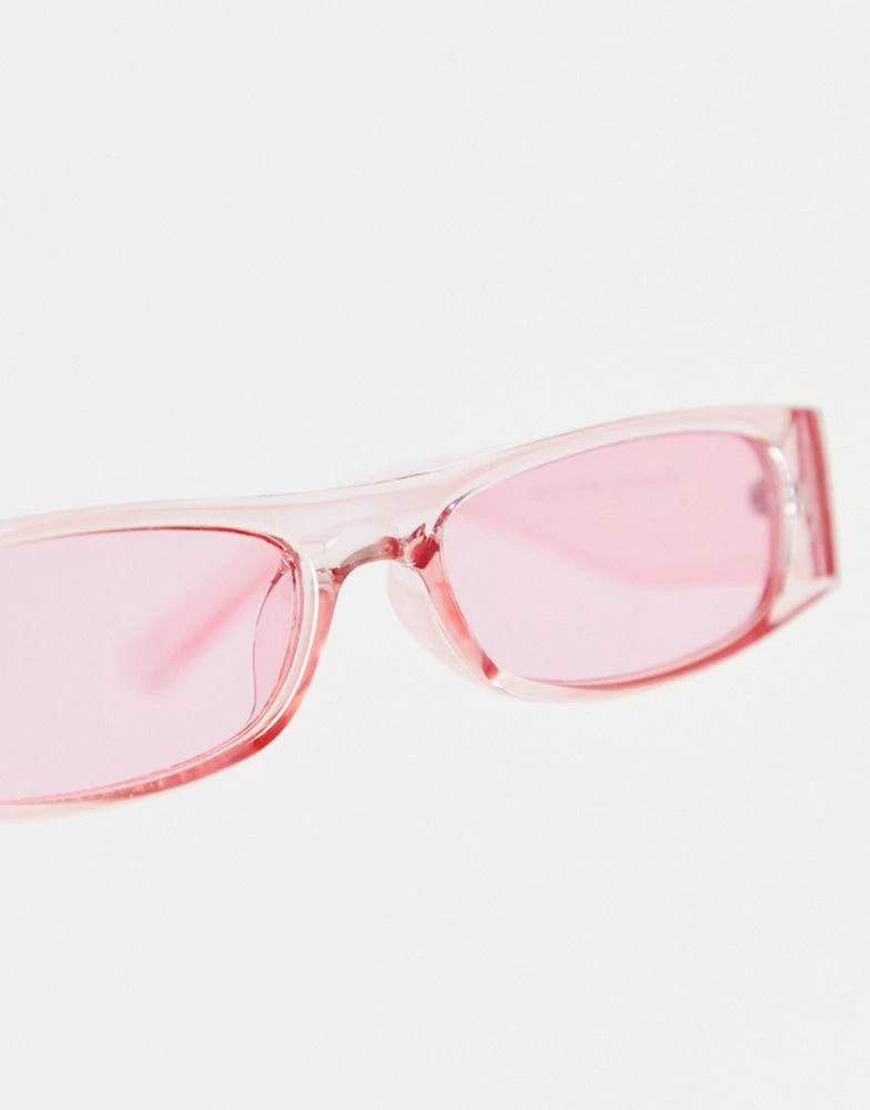 商品ASOS|ASOS DESIGN 90's mini rectangle sunglasses in pink  - LPINK,价格¥85,第4张图片详细描述