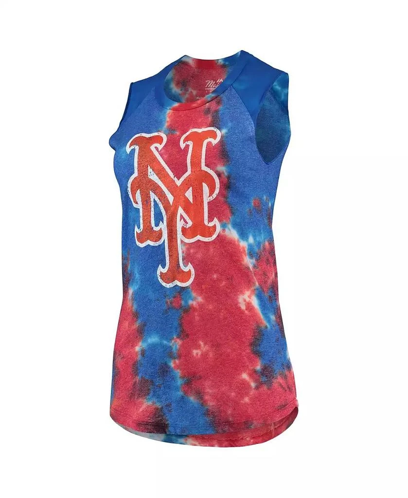 商品Majestic|Women's Threads Red and Blue New York Mets Tie-Dye Tri-Blend Muscle Tank Top,价格¥335,第3张图片详细描述