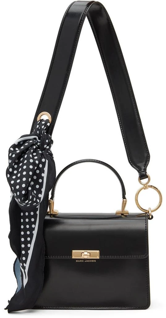 商品Marc Jacobs|黑色抛光小牛皮手提包,价格¥3153,第4张图片详细描述