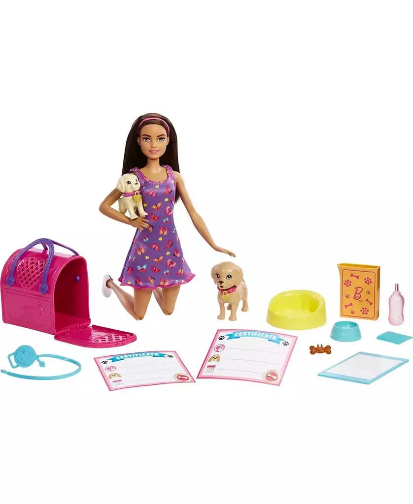 商品Barbie|Doll and Accessories Pup Adoption Playset with Doll, 2 Puppies and Color-Change,价格¥172,第2张图片详细描述