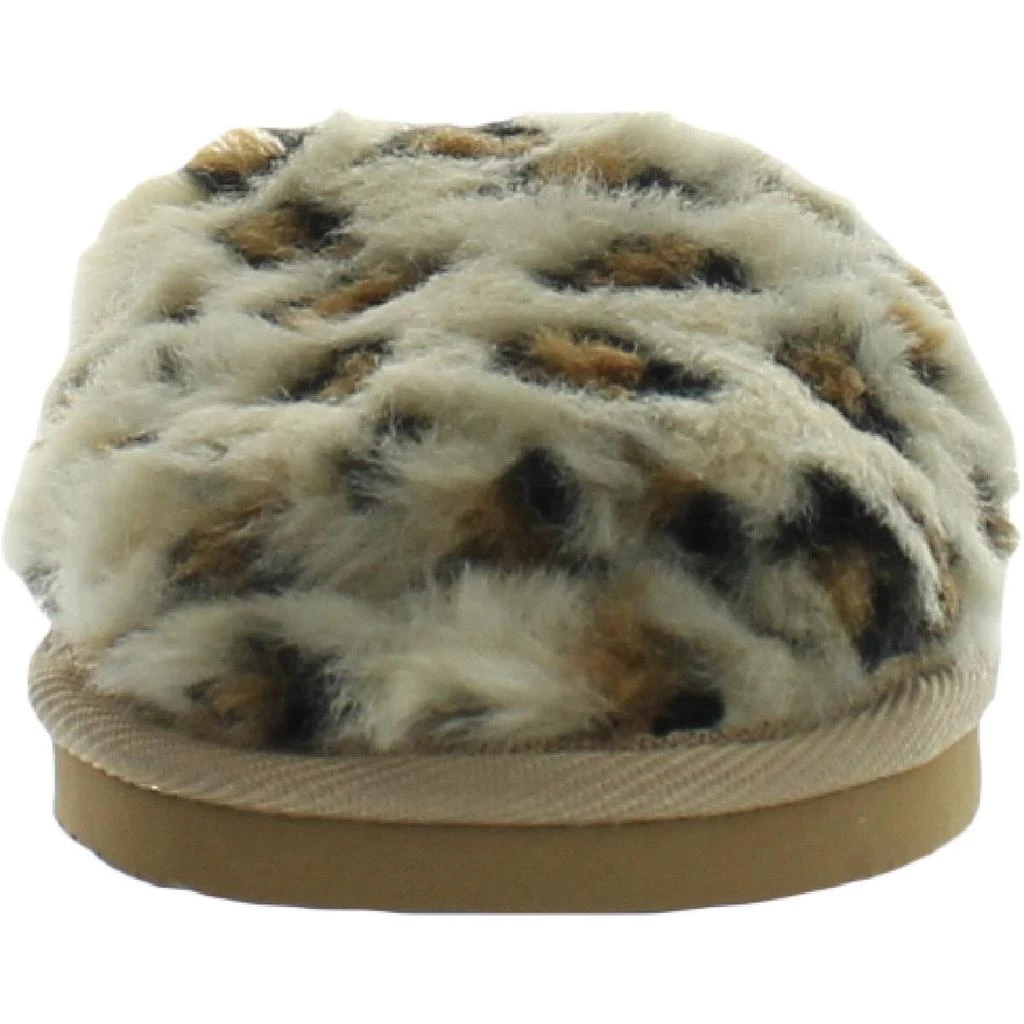 商品Minnetonka|Minnetonka Womens Lolo Animal Print Faux Fur Slide Slippers,价格¥84,第4张图片详细描述