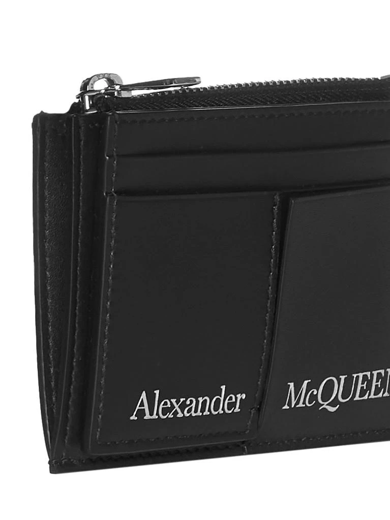 商品Alexander McQueen|Alexander McQueen Logo Printed Zip-Up Coin Wallet,价格¥1172,第4张图片详细描述