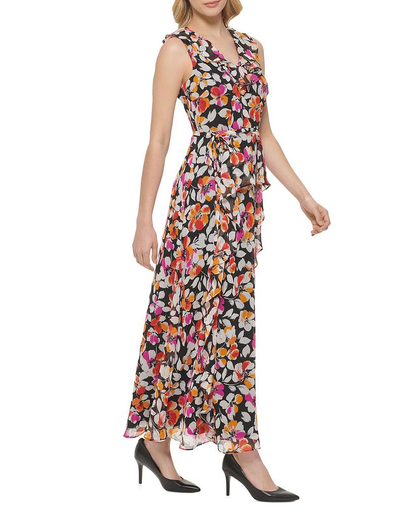 Floral Ruffled Maxi Dress商品第3张图片规格展示