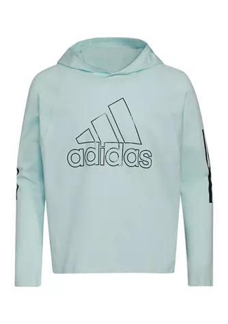 商品Adidas|Girls 7-16 Long Sleeve Hooded BOS Graphic T-Shirt,价格¥133,第3张图片详细描述