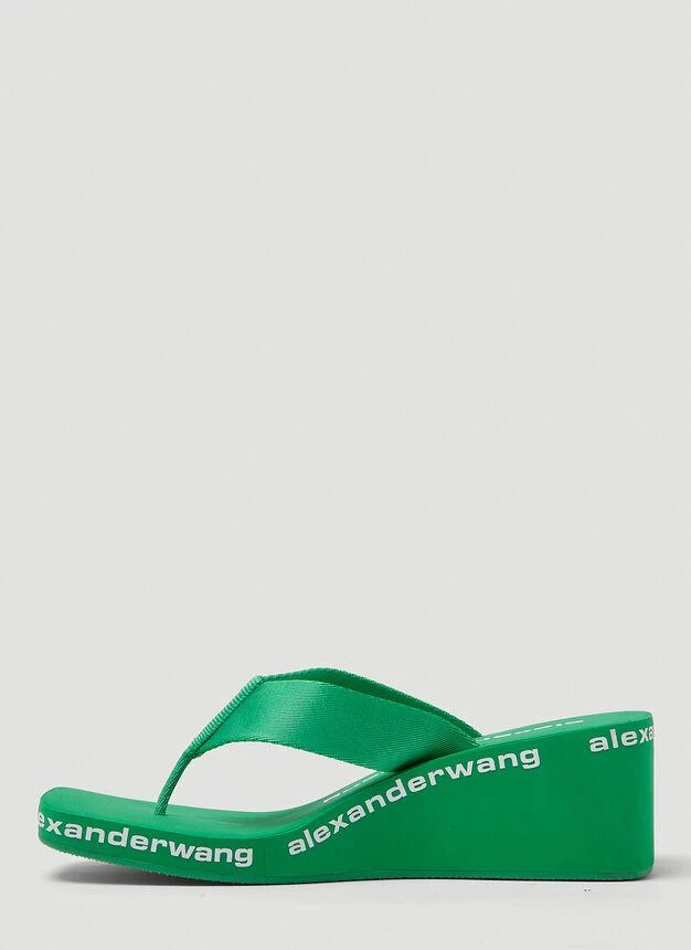 商品Alexander Wang|AW Wedge Flip Flops in Green,价格¥1291,第3张图片详细描述