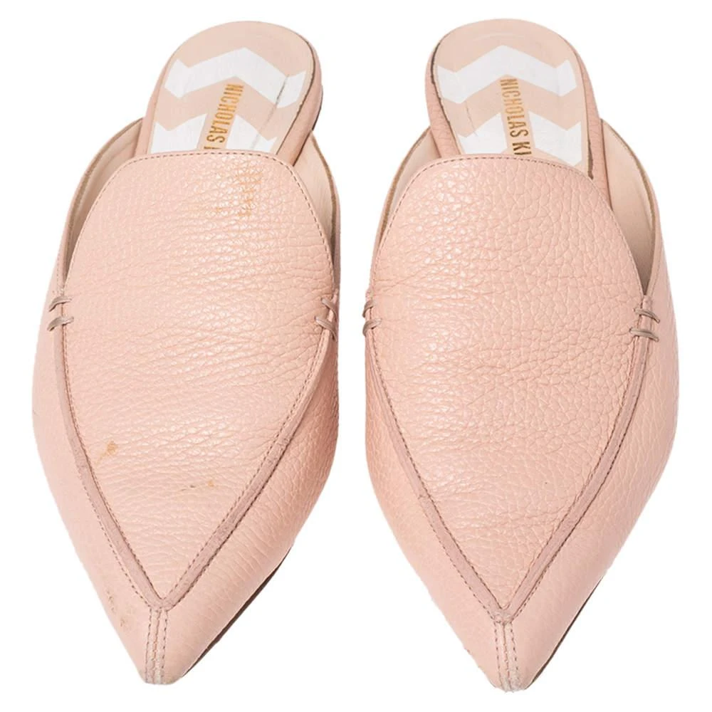 商品[二手商品] Nicholas Kirkwood|Nicholas Kirkwood Pink Leather Beya Mule Sandals Size 38.5,价格¥1150,第3张图片详细描述