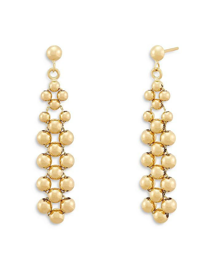 商品Bloomingdale's Fine Collection|Polished Bead Drop Earrings in 14K Yellow Gold,价格¥17488,第4张图片详细描述
