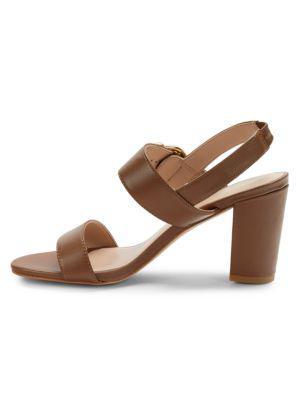 商品Stuart Weitzman|​Leather Block Heel Sandals,价格¥1288,第6张图片详细描述