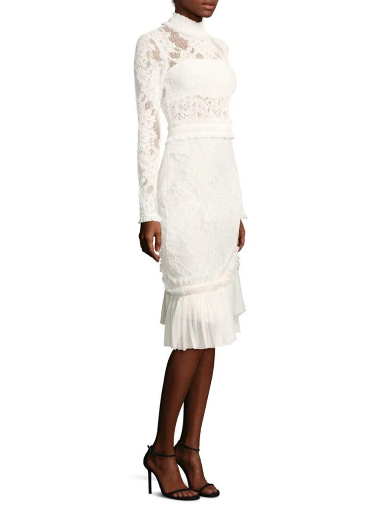 商品Alexis|Anabella Ruched Lace Midi Dress,价格¥2462,第1张图片
