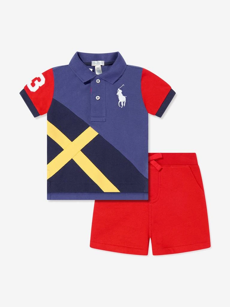 商品Ralph Lauren|Ralph Lauren Baby Boys Polo Shirt And Shorts Set in Multicolour,价格¥766,第1张图片