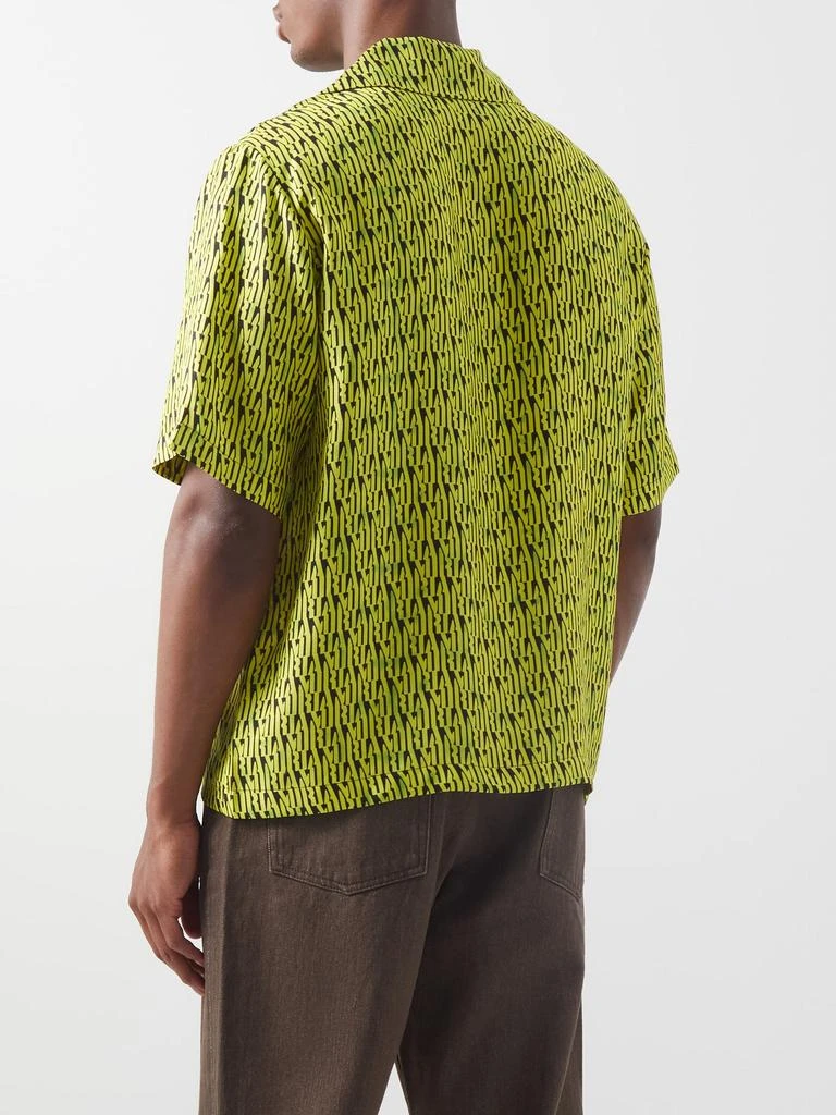 商品AMIRI|Short-sleeved logo-print silk-twill shirt,价格¥3519,第5张图片详细描述
