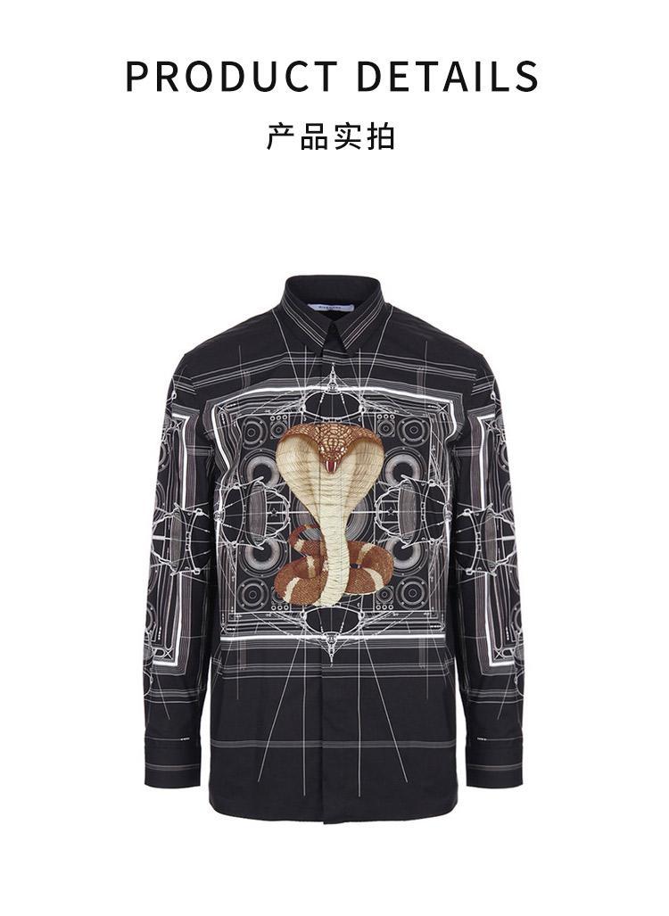 商品Givenchy|Givenchy纪梵希眼镜蛇黑色男士长袖衬衫16W6451882-001,价格¥5716,第6张图片详细描述