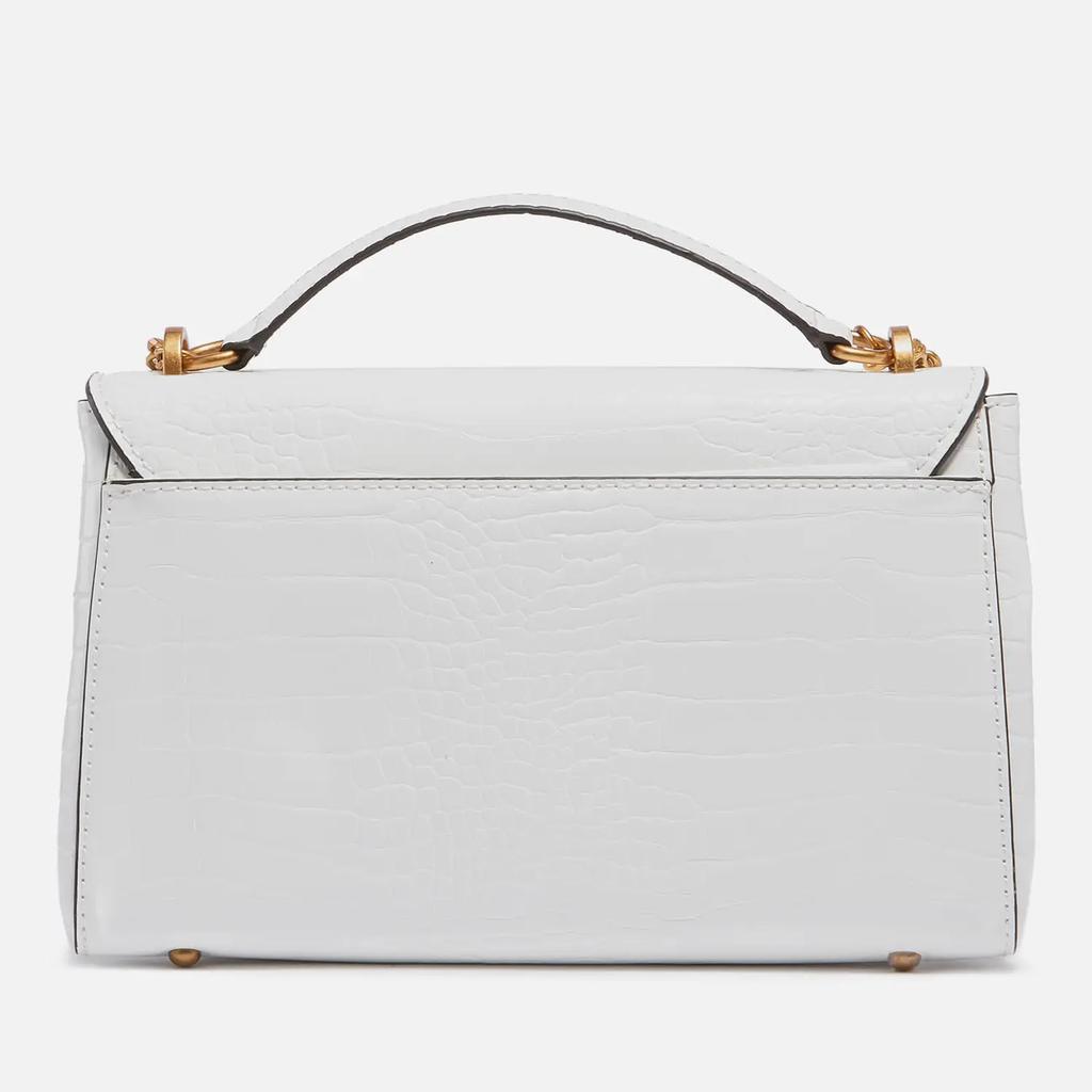 商品GUESS|Guess Women's Katey Croc Flap Shoulder Bag - White,价格¥1052,第5张图片详细描述