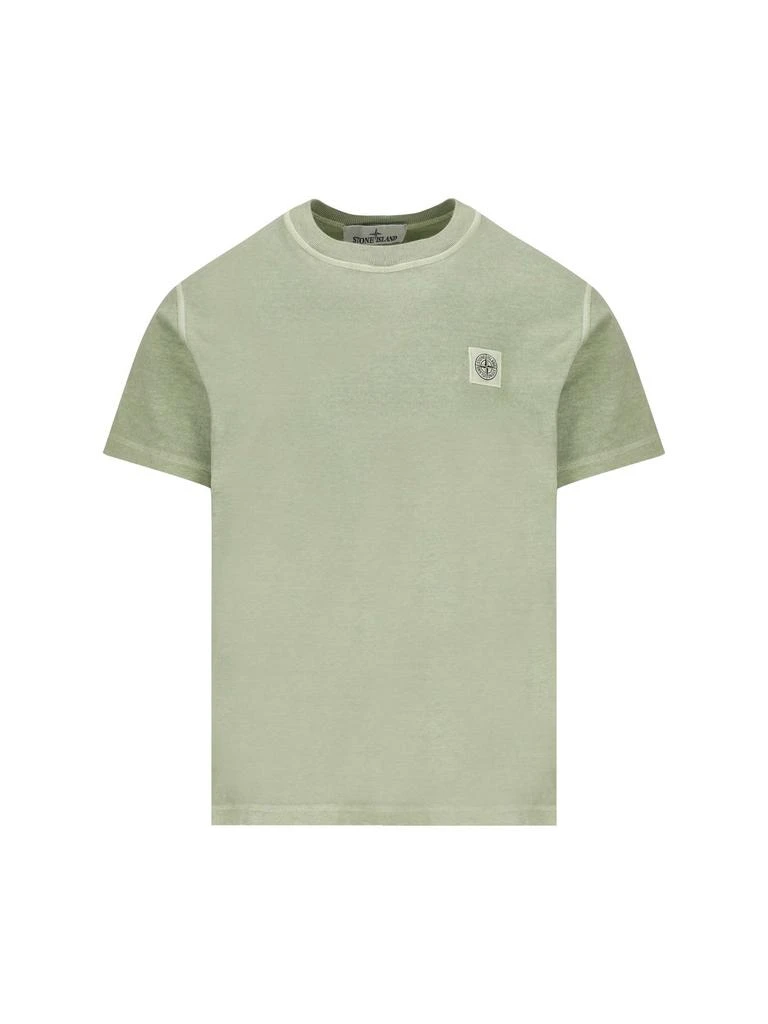 商品Stone Island|Stone Island Logo Patch Crewneck T-Shirt,价格¥1043,第1张图片