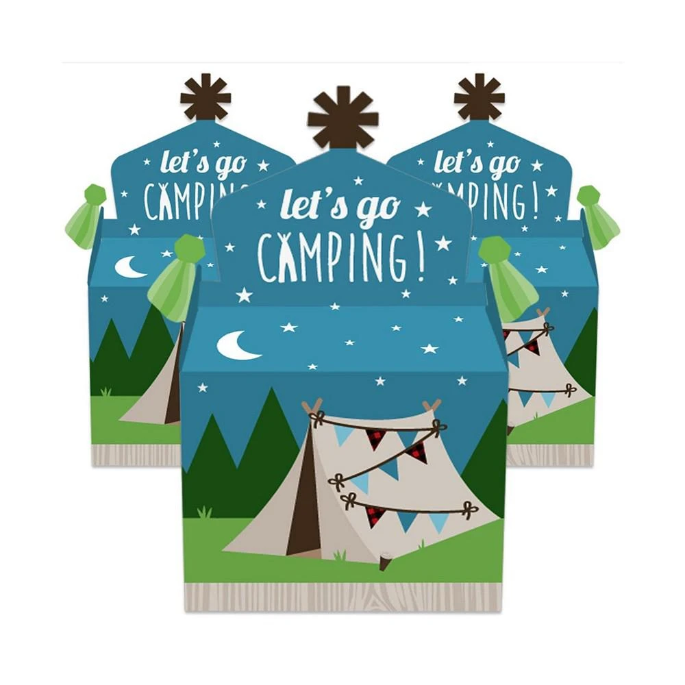 商品Big Dot of Happiness|Happy Camper - Treat Box Party Favors - Camping Baby Shower or Birthday Party Goodie Gable Boxes - Set of 12,价格¥142,第2张图片详细描述