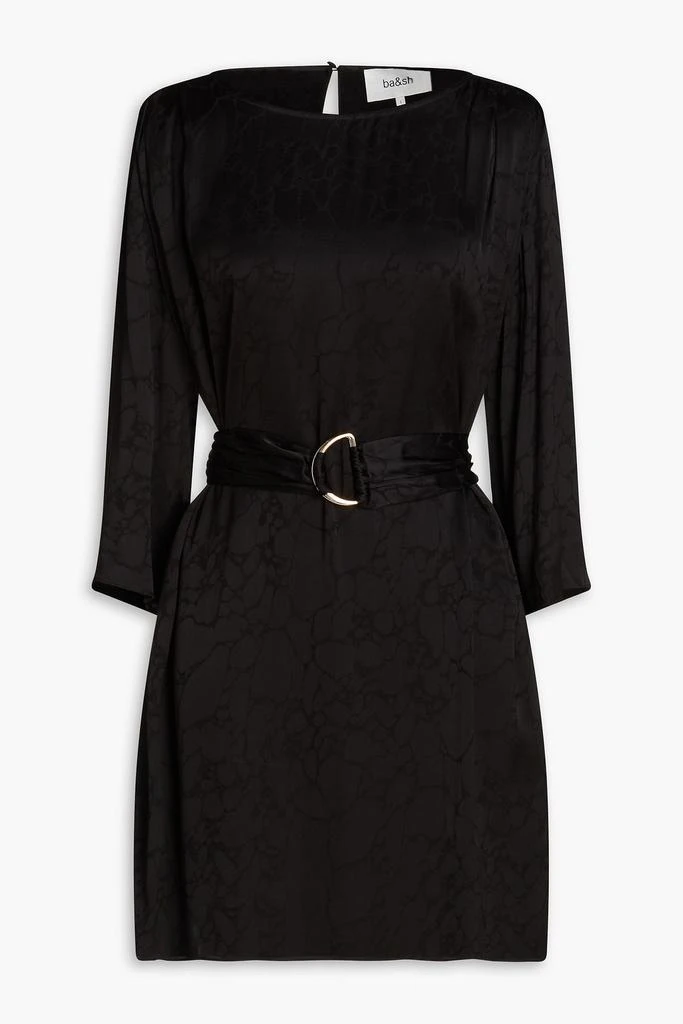商品ba&sh|Doha belted satin-jacquard mini dress,价格¥440,第1张图片