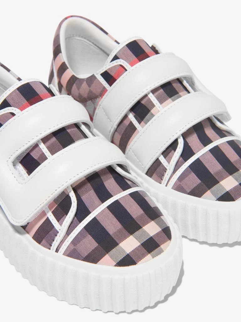 商品Burberry|Burberry Pink Girls Checkerboard Velcro Strap Trainers,价格¥2400,第2张图片详细描述