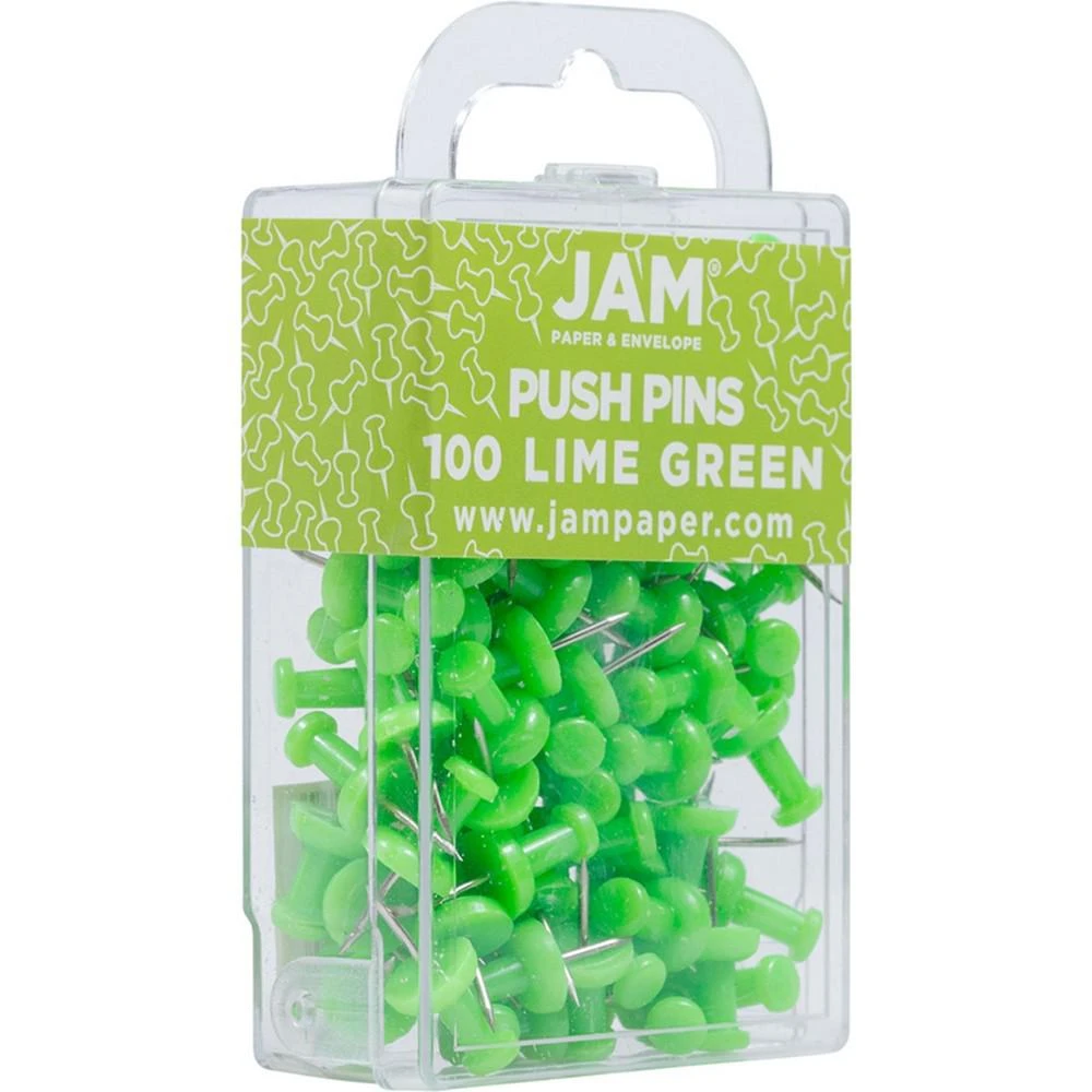 商品JAM Paper|Colorful Push Pins - 100 Per Pack,价格¥83,第2张图片详细描述