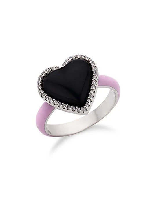 商品Tatiana|Classic Cubic Heart Ring,价格¥552,第4张图片详细描述