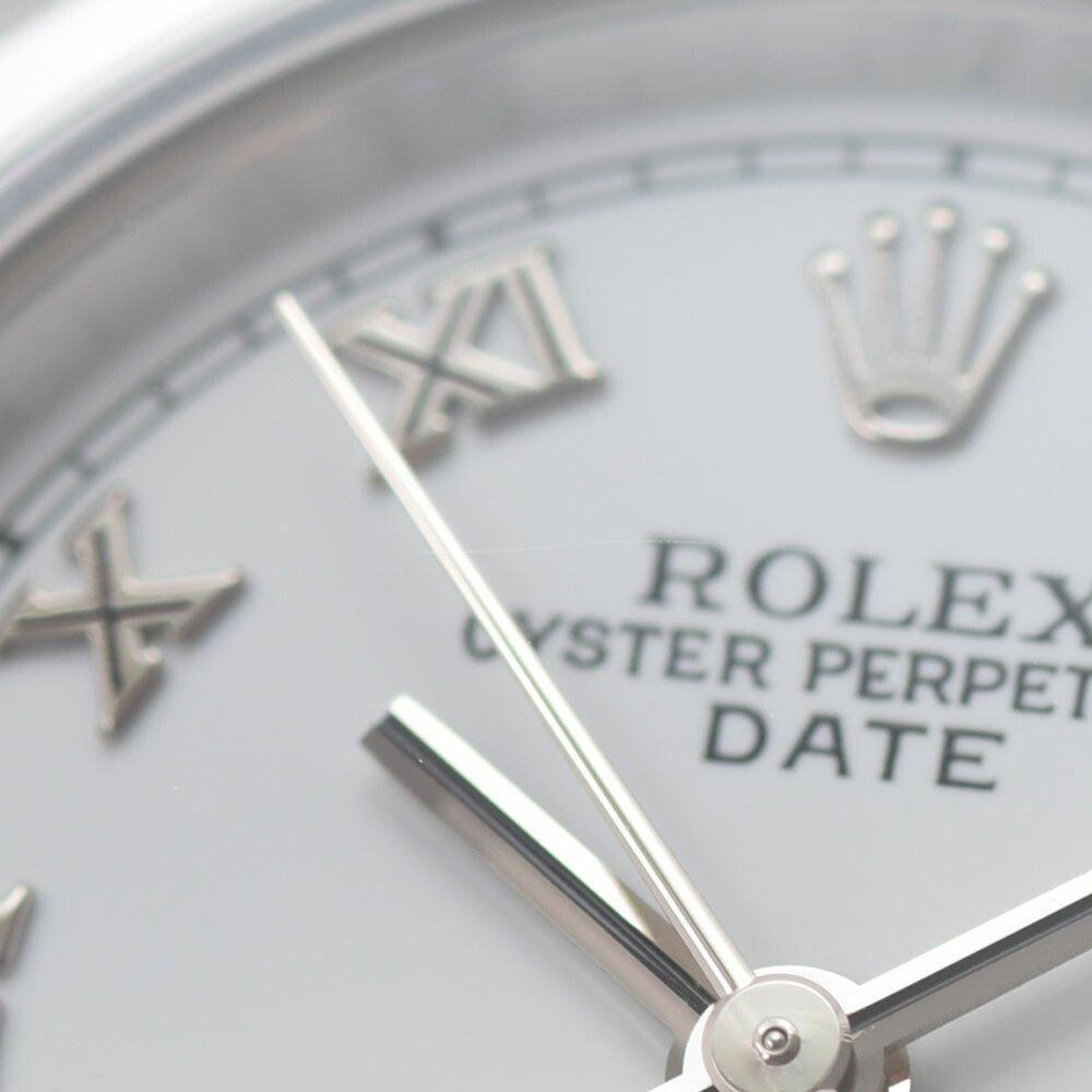 Rolex White Stainless Steel Oyster Perpetual Date 79160 Automatic Women's Wristwatch 26 mm商品第5张图片规格展示