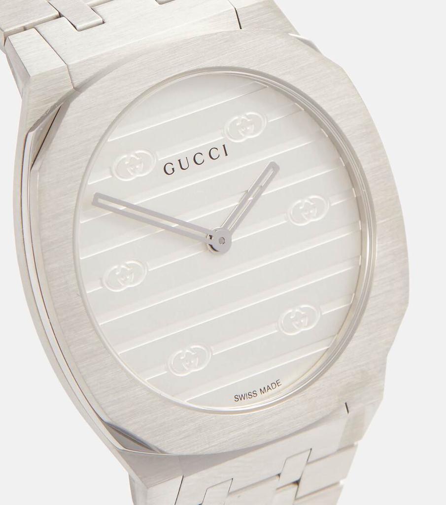 商品Gucci|25H 30毫米不锈钢手表,价格¥11429,第6张图片详细描述