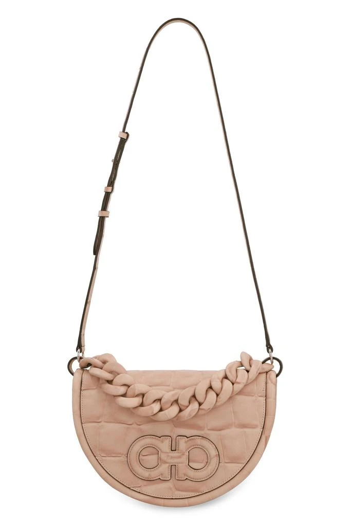 商品Salvatore Ferragamo|Salvatore Ferragamo Aura Chain-Linked Shoulder Bag,价格¥13400,第4张图片详细描述