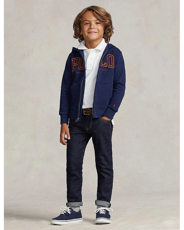 商品Ralph Lauren|Boys' Logo Fleece Full Zip Hoodie - Little Kid, Big Kid,价格¥322,第2张图片详细描述