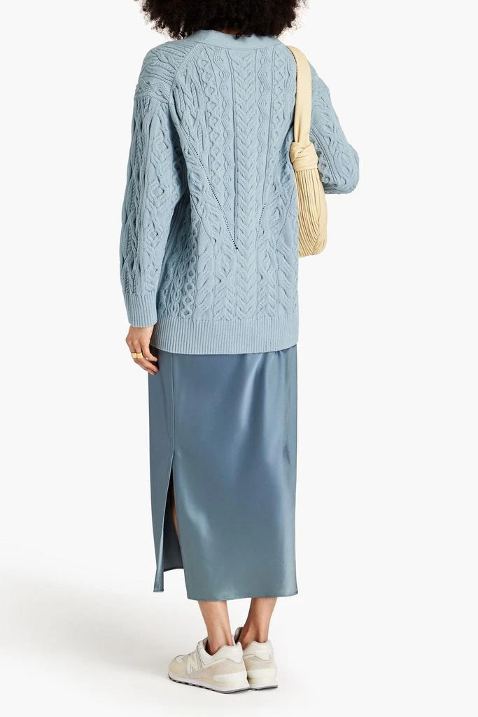 商品Vince|Cable-knit cotton-blend cardigan,价格¥1722,第3张图片详细描述