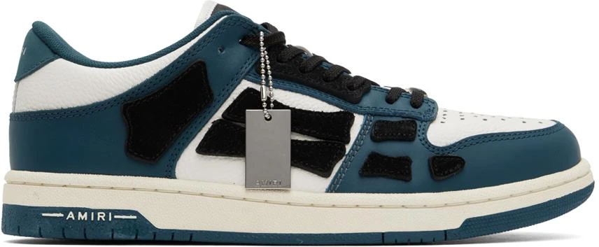 商品AMIRI|Navy & White Skel Low Sneakers,价格¥3166,第1张图片
