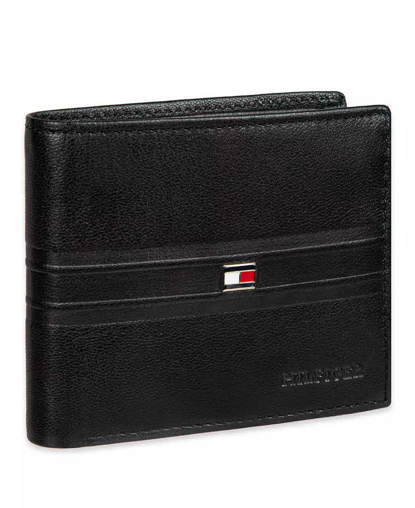 商品Tommy Hilfiger|Men's RFID Stripe Embossed Bifold Traveler Wallet,价格¥177,第2张图片详细描述