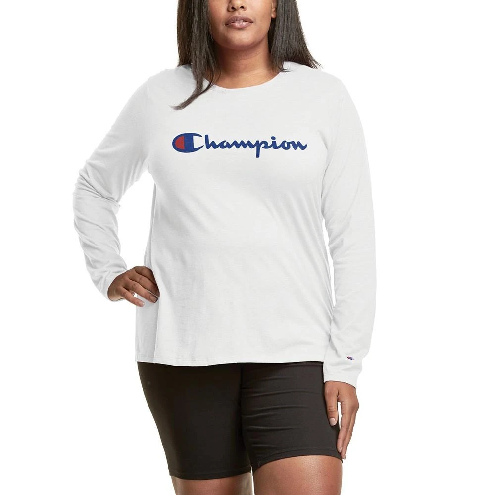 商品CHAMPION|Plus Size Long-Sleeve Logo T-Shirt,价格¥41,第1张图片