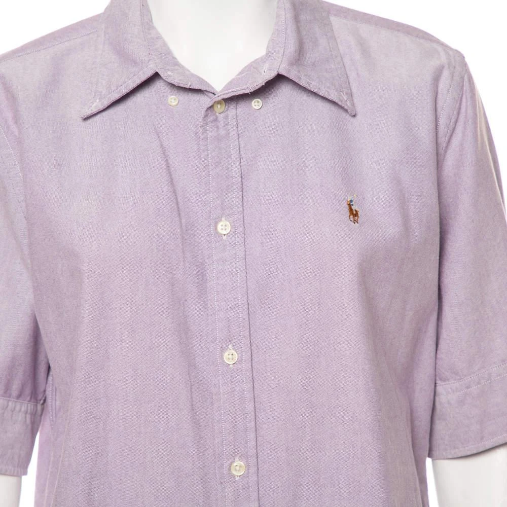 商品[二手商品] Ralph Lauren|Ralph Lauren Purple Cotton Short Sleeve Button Front Shirt XL,价格¥937,第4张图片详细描述