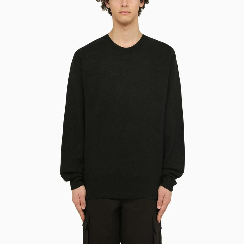 商品Burberry|Black wool crewneck pullover,价格¥7325,第1张图片